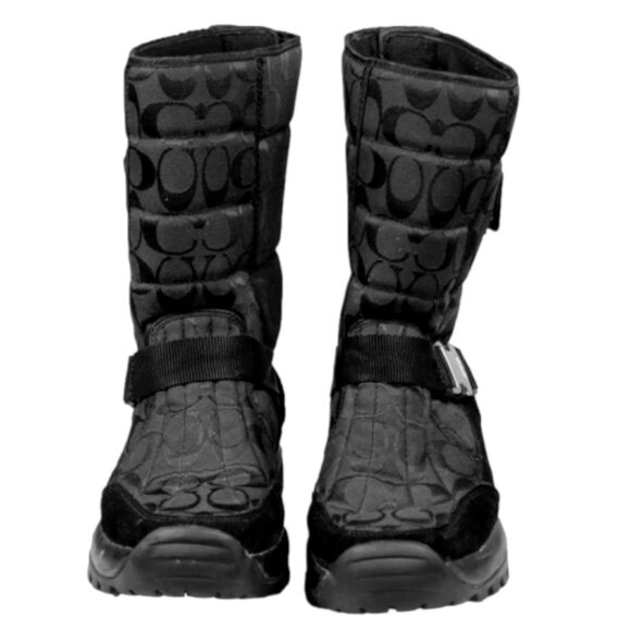 COACH 'Sharron' Signature C and Suede Boots - Picture 4 of 5